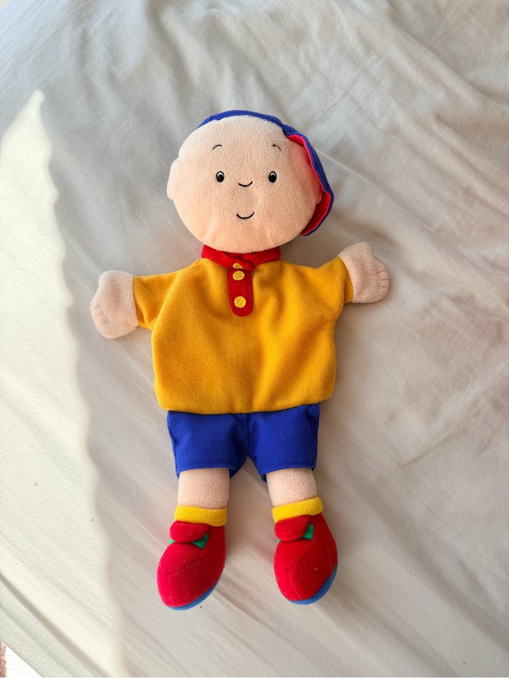 Vintage 2002 Y2K Caillou colorful plush puppet